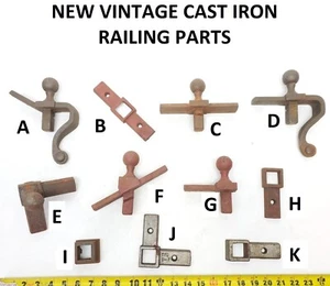 NEW VINTAGE Cast Iron Steel Ornamental Art Stair Handrail Parts & Pieces SI - Picture 1 of 17