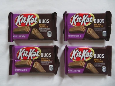 (4) Kit Kat Duos Mocha & Chocolate Candy Bars 1.5 Oz Each KitKat - Image 1 of 2