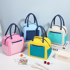 Portable Thermal Bag Oxford Cloth Ice Pack Tote Insulation Lunch Bag  Lunchbox - Picture 1 of 16