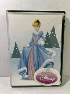 Disney Princess Cinderella Holiday Christmas Cards 1 Box paper magic New - Picture 1 of 3