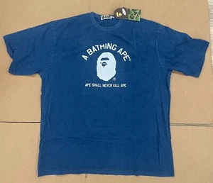 A BATHING APE BAPE ASNKA T-SHIRT INDIGO RELAXED FIT GR. 3XL - Bild 1 von 2