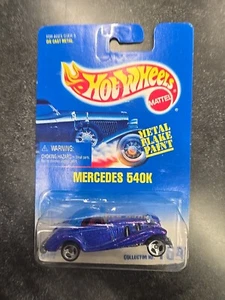 Tarjeta azul Hot Wheels Mercedes 540K con BWs 1991 # 164 envío gratuito  - Imagen 1 de 3