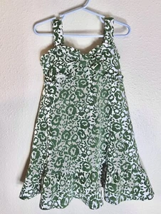 Janie And Jack Green Floral Sundress Size 5 - Picture 1 of 4