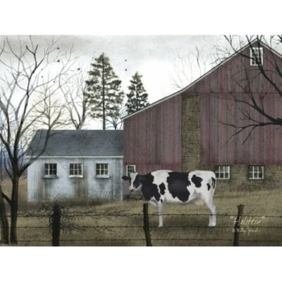 Billy Jacobs "HOLSTEIN" Cow 12" x 16" Canvas Print - Farmhouse - Image 1 of 2