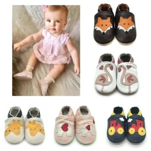 Baby Shoes Leather Booties Soft Non-Slip Footwear Infant Toddler First Walkers - Picture 1 of 62