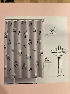 New Kate Spade New York Willow Court Shower Curtain Taupe Gray Floal 72 x 72 IN - Picture 1 of 3