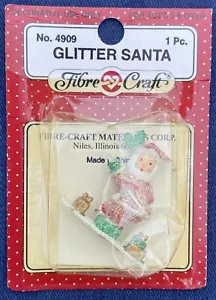 Fibre Craft Miniature Plastic Diorama Christmas Glitter Santa FREE Shipping NIP - Picture 1 of 8