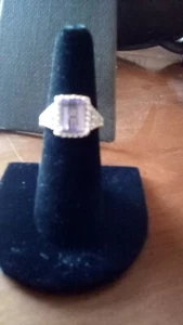 Prinzessschliff Amethyst Ring in Sterlingsilber Gr. 8 - Bild 1 von 3