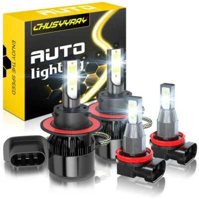 Faro LED de haz alto/bajo para Pontiac Torrent 2006-2009 4x 6000K + bombilla antiniebla Foto 1 de 4