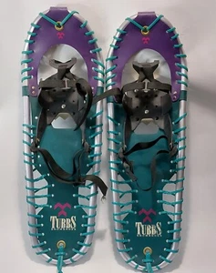 Tubbs Green/Purple 8" x 25" Snowshoes w/ TD 91 Control Wings - Picture 1 of 4