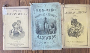 American Almanacs and Farmers and Mechanics' Almanac Lot of 3 Booklets - Picture 1 of 14