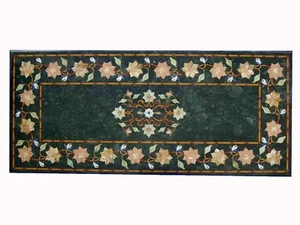 Mesa de mármol de 48"" x 24"" piedras semipreciosas hechas a mano trabajo muebles para el hogar - Imagen 1 de 1