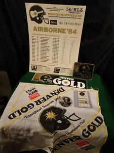 Vintage USFL Denver Gold COLLECTION Helmet LOGO'S 1ST YEAR & MORE! - Picture 1 of 9