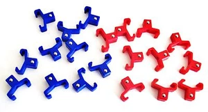 20 GOLIA INDUSTRIAL ABS 3/8" ROSSO E BLU PRESA DI RICAMBIO RACK RAIL CLIPS - Foto 1 di 1