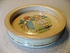 Plato de cerámica vintage Buffalo Pottery Campbell's Soup niños bebé 7,5"D cenicero? - Imagen 1 de 6