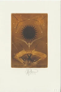 Grabado original vintage edición limitada Exlibris de BENCA IGOR / Eslovaquia - Imagen 1 de 2