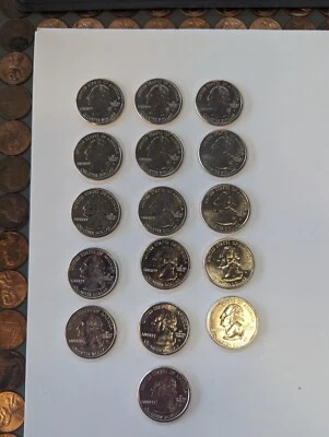 2001-D North Carolina State Quarters - 16 Pieces - Image 1 of 3