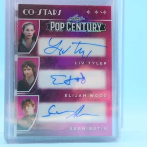 2025 Leaf Pop Century Lord Of Rings Liv Tyler Elijah Wood Sean Astin 1/1 Autos - Picture 1 of 2
