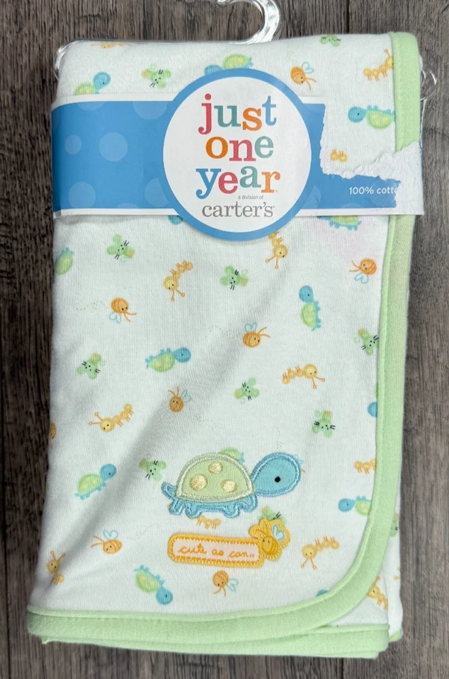 New Baby Just One Year Carter's Cute As Can Bee Turtle Blanket - Image 1 of 3