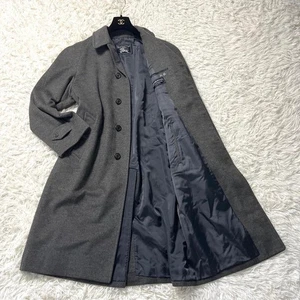 Burberry grey long coat, wool/50% cashmere, size L - Picture 1 of 16