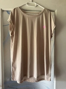 Neu Shirt 48 50 52 3XL XXXL Beige Herz Übergröße Plus Size Tunika T-Shirt - Bild 1 von 3