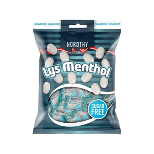 Caramelo mentol Nordthy claro sin azúcar 125 g - Imagen 1 de 1