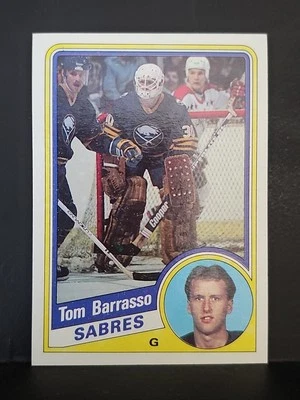 1984-85 Topps #14 Tom Barrasso RC HOF SABRES - Image 1 of 2