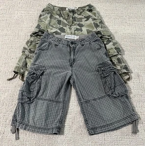 2 Pair Children’s Place Boys Lightweight Cotton Cargo Shorts Size 8.Vintage.EUC - Picture 1 of 18