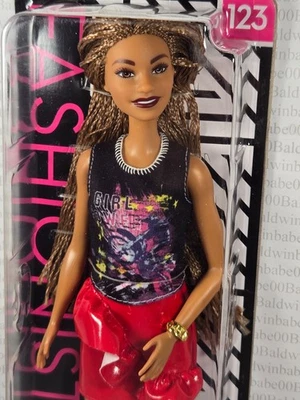 N125~ NRFB BARBIE MATTEL TALL FASHIONISTAS #123 BRAIDS ALEC AA DOLL MIB NRFP - Image 1 of 4