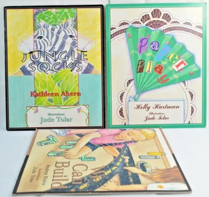 Lot of 3 Jude Tolar Childrens Books Jungle Socks Paper Play We Can Build - Foto 1 di 13
