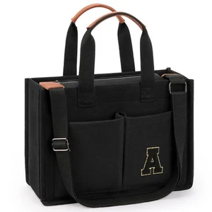 Canvas Tote Bag for Women with Zipper and Pockets Crossbody Work Laptop Book ... - Picture 1 of 8