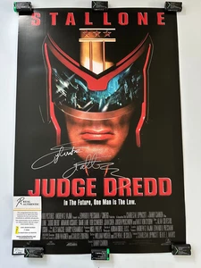 Judge Dredd Signed Movie Poster with COA / Signature - Sylvester Stallone - Picture 1 of 3