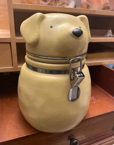 Keramik Gelb Labor Doggy Leckerli Glas Versiegelbar Küche Aufbewahrung Kanister 7,25"x 5" - Bild 1 von 4