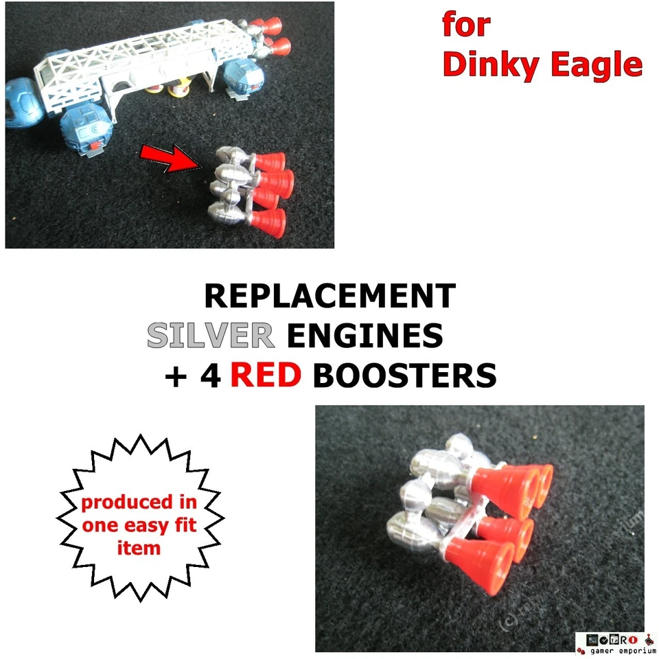 DINKY EAGLE 359 360 Transporter REPLACEMENT Engines & boosters 1 piece EASY FIT - Imagem 1 de 4