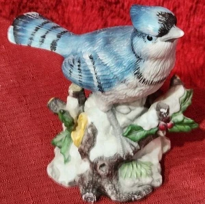 Bluejay Figurina Buchase 1998 Ceramica 4" Statua Uccellino Blu - Foto 1 di 5