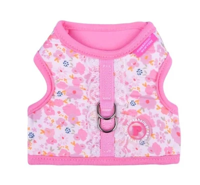 Pinkaholic, New York, Pink, Floral, Toy Puppy/Dog Harness, Small (Chest 10.9 in) - Image 1 of 2