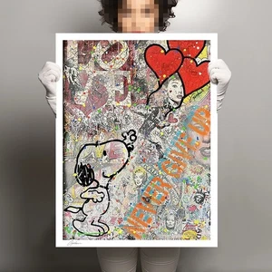 Snoopy Loves – Print Limited Edition on paper, Giclee Print, Pop Art, Art, Love - Picture 1 of 3
