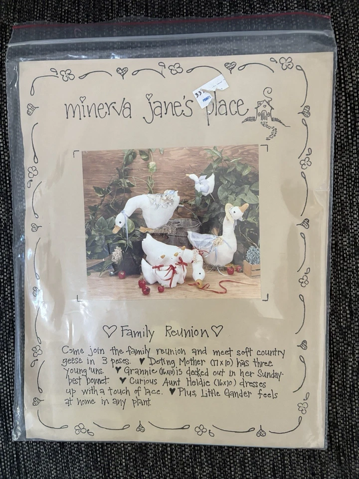 Primitive Pattern For  Mother & Baby Ducks Vintage Pattern & Uncut - Image 1 of 1