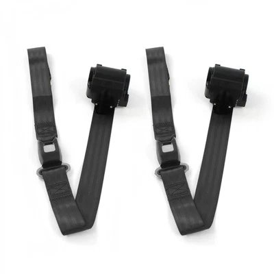 Ford Falcon 1966 - 1970 Standard 2pt Black Retractable Bucket Seat Belt Kit - 2  - Image 1 of 4
