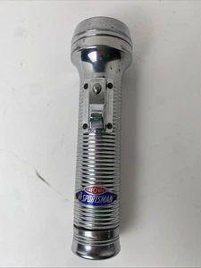 Lampe de poche vintage Ray-o-Vac Sportsman chrome 6" 2 cellules C TESTÉ - Photo 1/11