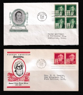 1940 US American Inventors 1St Day Covers; Complete Set of Five; #'s 889-893 - Image 1 of 3