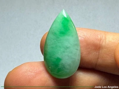 Gota de agua 水滴 Colgante Jadeíta Suelto Verde Manzana Rica 16.00ct L102 Foto 1 de 4