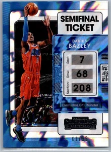 Boleto Shock 2021-22 Panini Contenders #7 Darius Bazley Semifinal/99 Thunder - Imagen 1 de 2