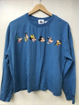 Mickey Mouse Disneyland Blue Long Sleeve Tee Clarabelle Horace Size Large L - Image 1 of 4