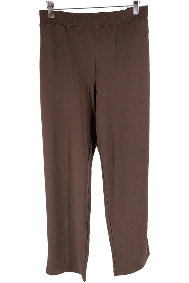 Denim & Co. Active Heavenly Jersey Straight Leg Pants Dark Chocolate — 第 1/1 张图片