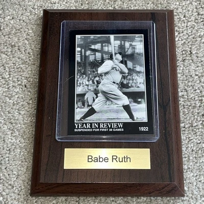 BABE RUTH / 1922 NEW YORK YANKEES Reproduction -  WOODEN PLAQUE - Image 1 of 3
