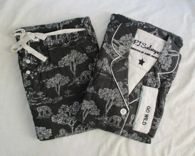 Conjunto de pijama de franela de animales Pj Salvage GO WILD talla: pequeño algodón pizarra nuevo con etiquetas Foto 1 de 4