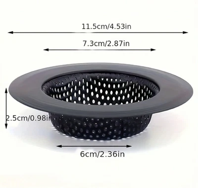 1pc Stainless Steel Sink Strainer – 4.5" Wide Edge, Durable & Easy to Clean - Image 1 of 4