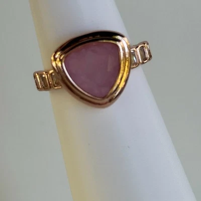 Anillo Bomb Party Talla 9 "Hope's Eternal Rounds" Cuarzo Kuncita Púrpura sobre Oro Rosa Foto 1 de 4