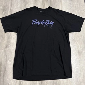Camicia Prince Viola Pioggia Grafica Uomo Top Nero Tg 2XL - Foto 1 di 5